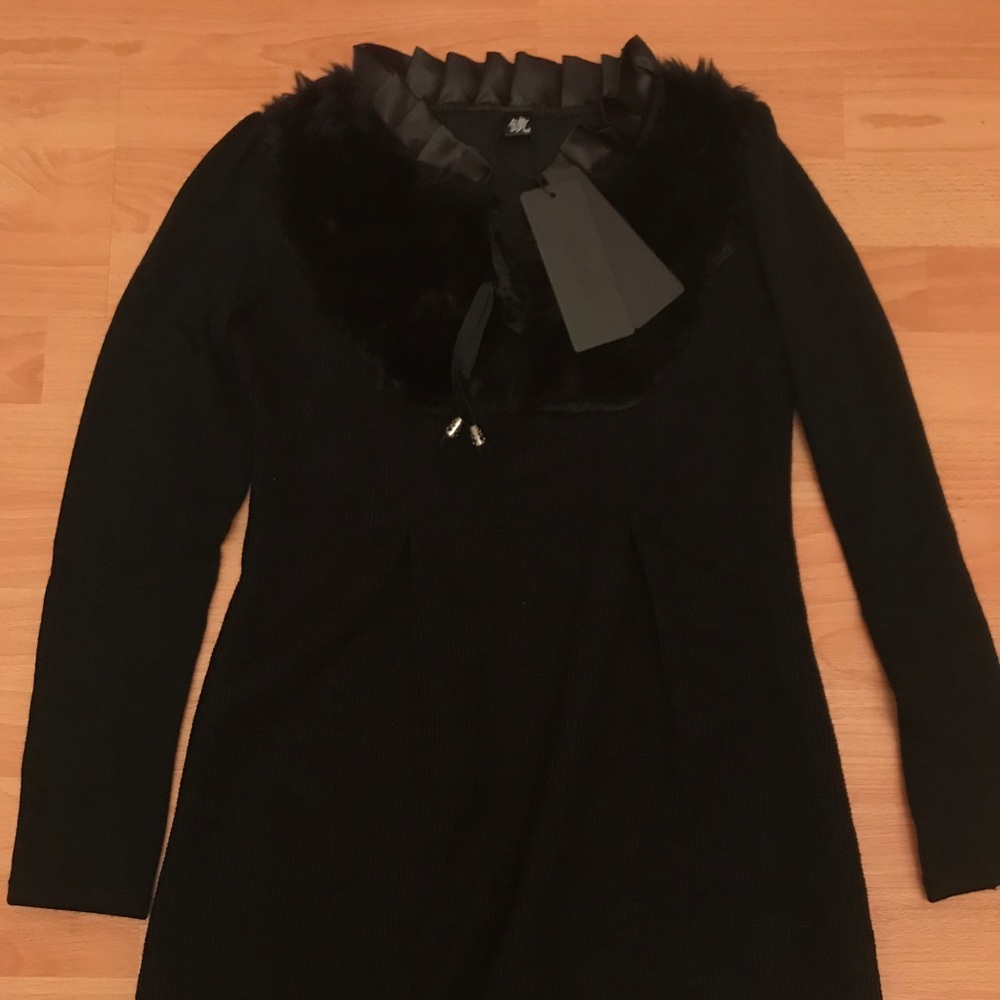 Black sweater dress